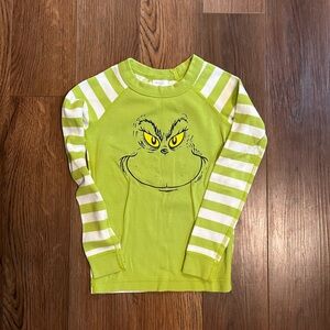Hanna Andersson Grinch Kids PJ Top, Size 6-7